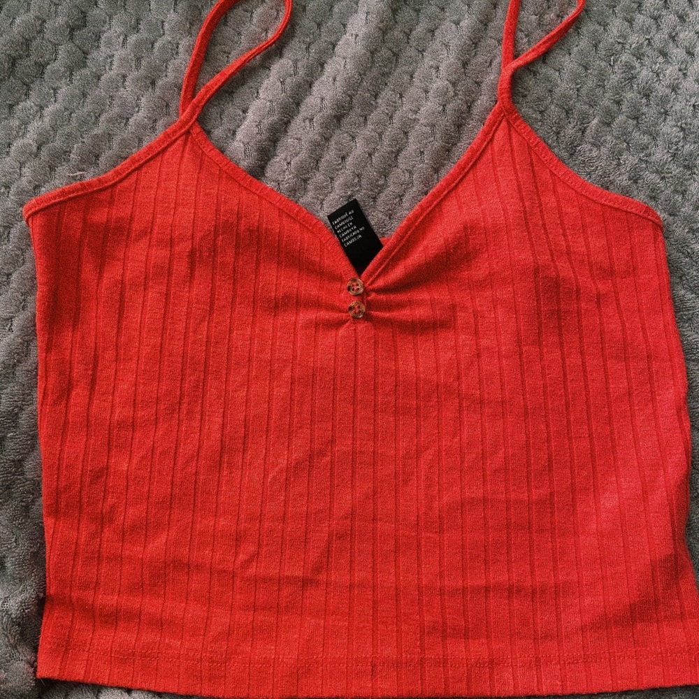 orange - red tank top